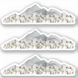 Pegatina Montañas acuáticas HEIDI y flores silvestres color