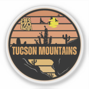 Pegatina Montañas de Tucson, Arizona