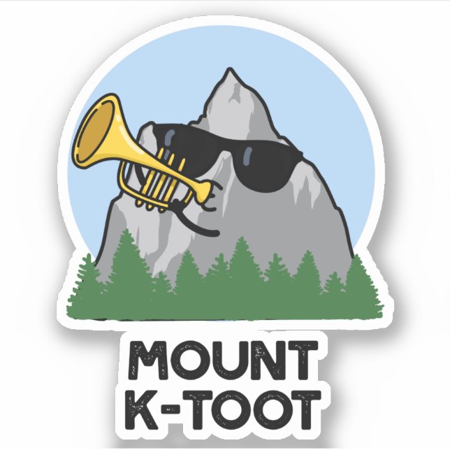 Pegatina Montañas divertidas Mount K-Toot (Anverso)