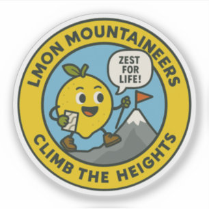 Pegatina Montañeros Limón Escalan Las Alturas