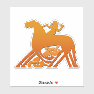 Pegatina Montar a caballo de Odin en la mitología de