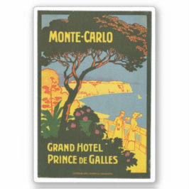 Pegatina Monte Carlo Grand Hotel Prince de Galles