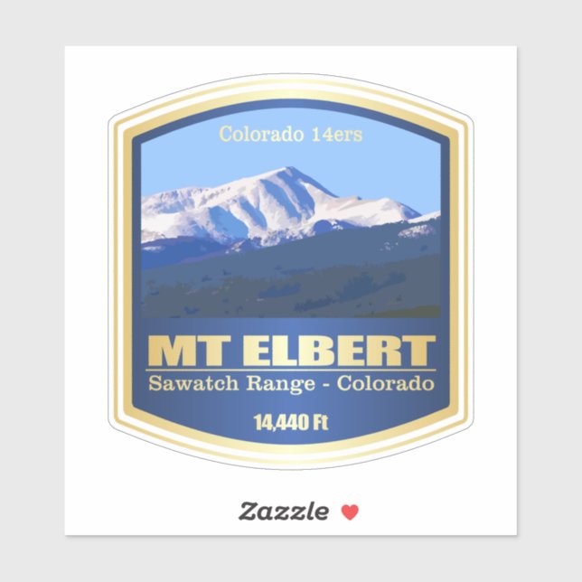 Pegatina Monte Elbert (PF) (Hoja)