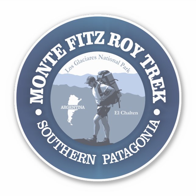 Pegatina Monte Fitz Roy Trek (Anverso)