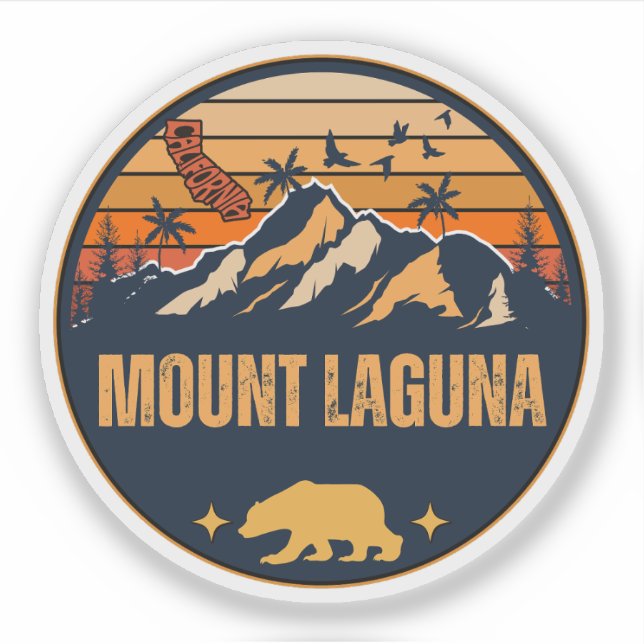 Pegatina Monte Laguna, California (Anverso)