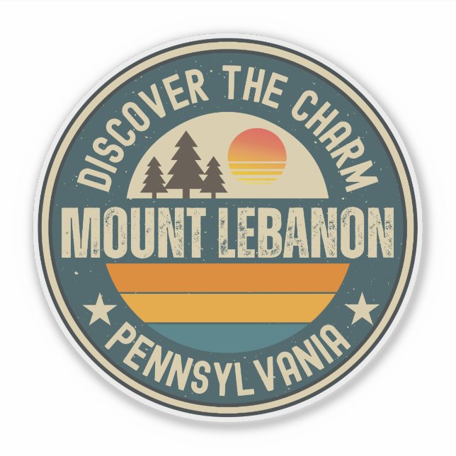 Pegatina Monte Líbano, Pensilvania (Anverso)