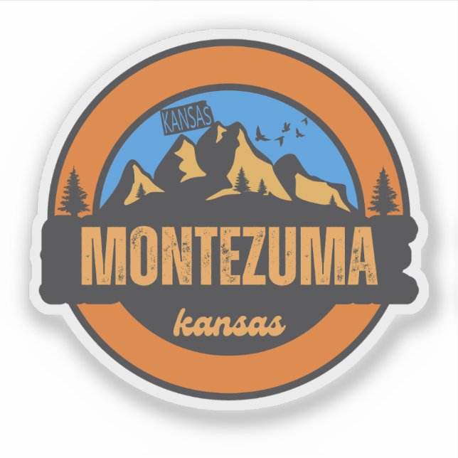 Pegatina Montezuma, Kansas (Anverso)
