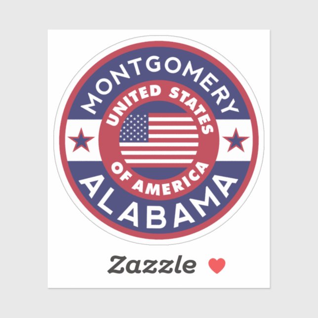 Pegatina MONTGOMERY, Alabama (Hoja)