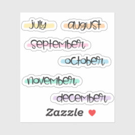 Pegatina Month Name Headers -Highlight- (Jan to June)