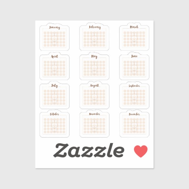 Pegatina Monthly calendar Sheet (Hoja)