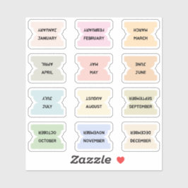 Pegatina Monthly Index Tabs Bullet Journal Dividers