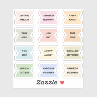 Pegatina Monthly Index Tabs Bullet Journal Dividers