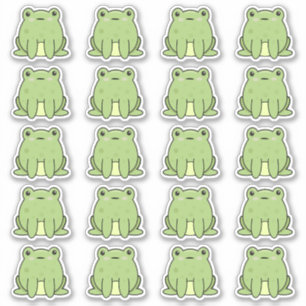 Pegatina Montones de ranas Kawaii