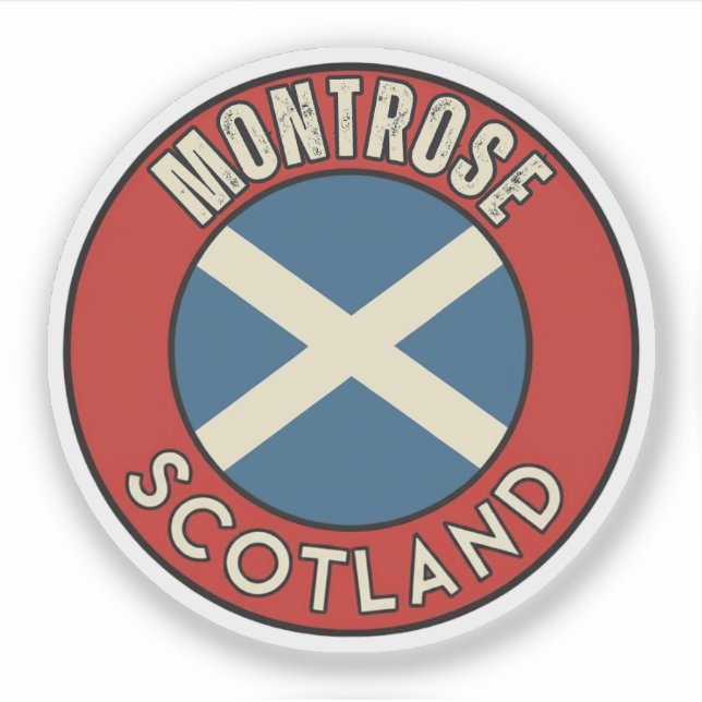 Pegatina Montrose, Escocia (Anverso)