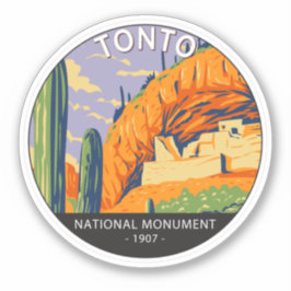 Pegatina Monumento Nacional Tonto Arizona Vintage