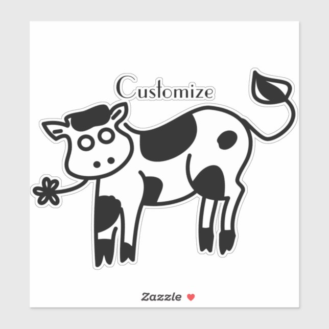 Pegatina Moo Cow Thunder_Cove (Hoja)