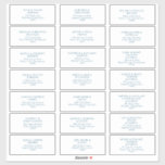 Pegatina Moody Ocean Blue Font Guest<br><div class="desc">Este pegatina de tipo de letra azul marino es perfecto para su boda boho tropical simple. Está diseñado con minimalistas hojas tropicales blancas y un impresionante fondo azul-verde oscuro.</div>