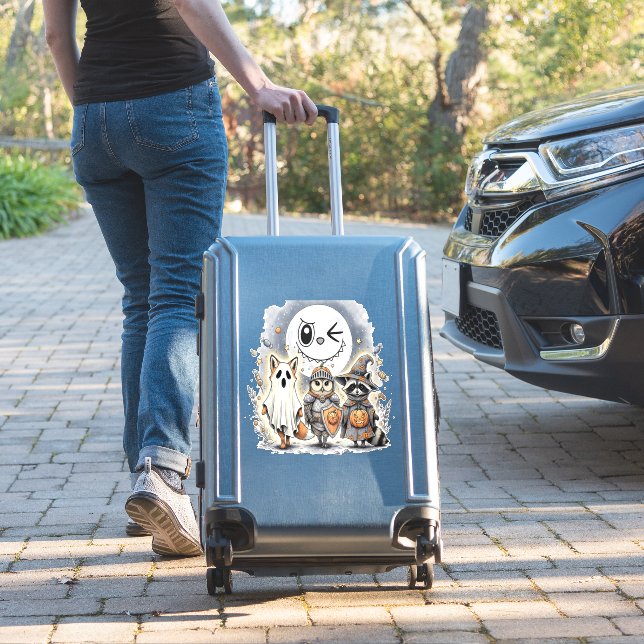 Pegatina Moon Knight Raccoon Halloween (Maleta Insitu)