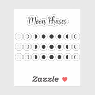 Pegatina Moon Phases Tracker Ciclos lunares Mini Bujo Plann