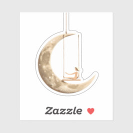 Pegatina Moon Swing Pegatina: Diseño caprichoso