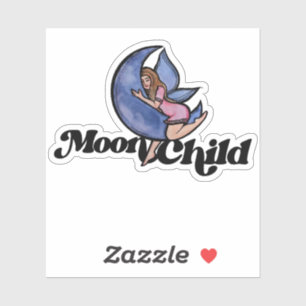 Pegatina MoonChild Fairy Purple Moon Child Faerie