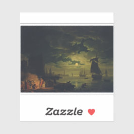 Pegatina Moonlight Over Palermo High-Fidelity Fine Art 