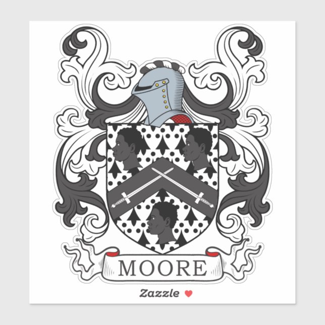 Pegatina Moore Family Crest (Hoja)