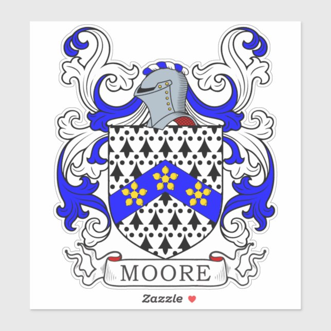 Pegatina Moore Family Crest (Hoja)