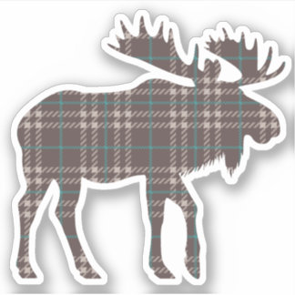 Pegatina Moose de color marrón