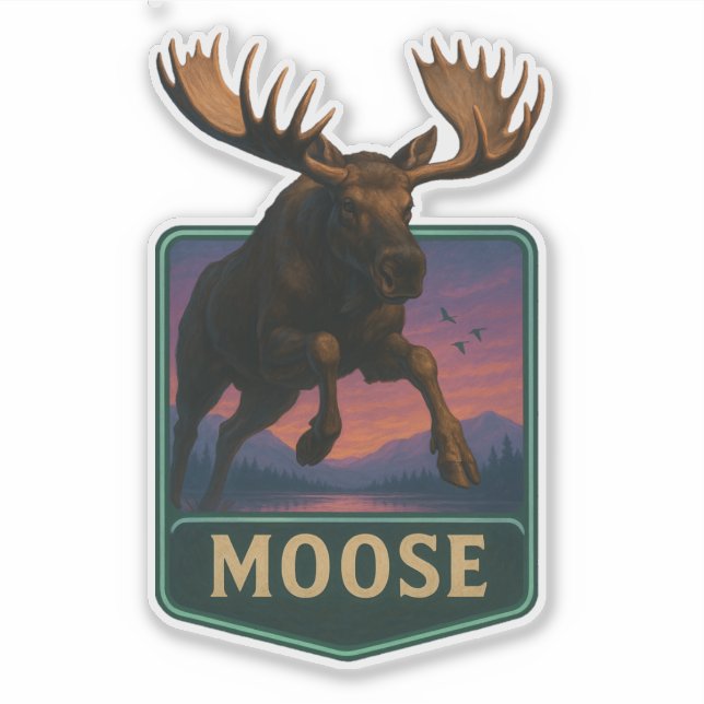 Pegatina Moose Sticker (Anverso)