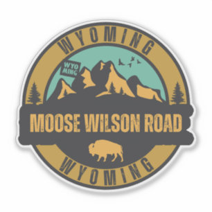 Pegatina Moose Wilson Road, Wyoming