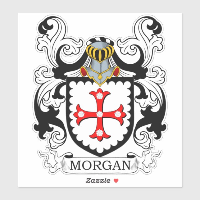 Pegatina Morgan Family Crest (Hoja)