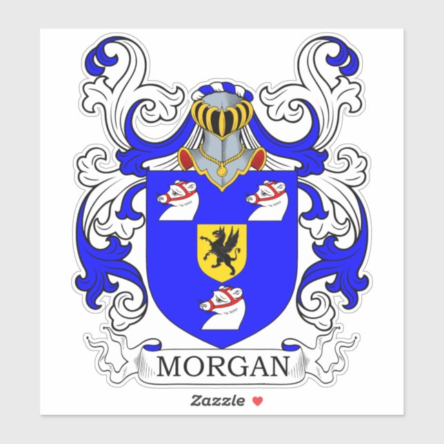 Pegatina Morgan Family Crest (Hoja)