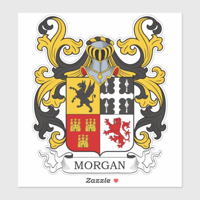 Pegatina Morgan Family Crest (Hoja)