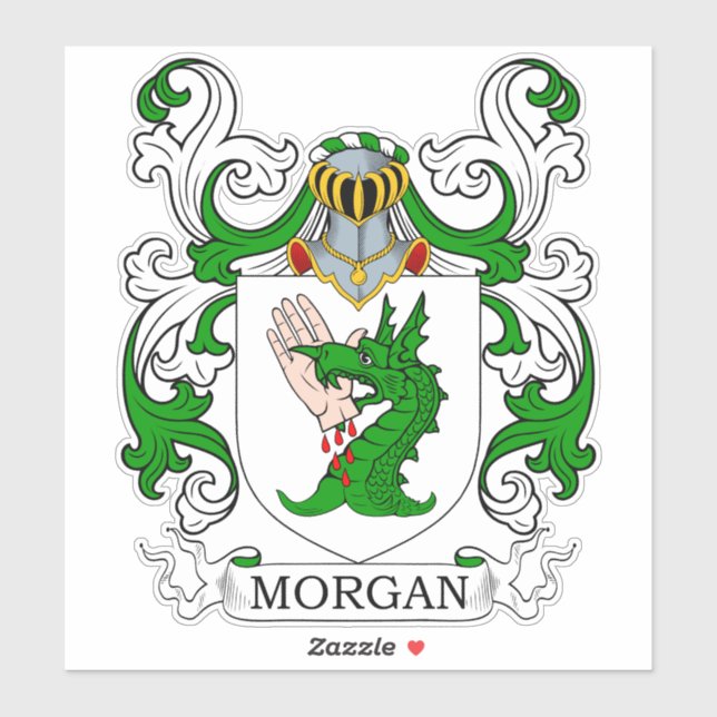 Pegatina Morgan Family Crest (Hoja)