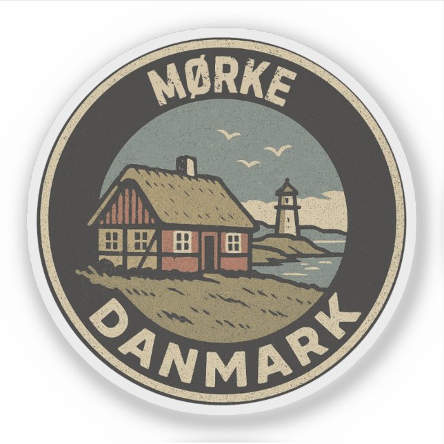 Pegatina Mørke, Dinamarca Danmark (Anverso)