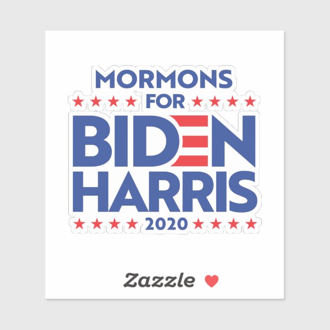 PEGATINA MORMONS PARA BIDEN HARRIS (Hoja)