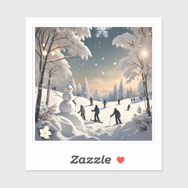 Pegatina "Morn helado de invierno" (Hoja)