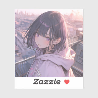 Pegatina Mornig with you | 東京娘 GenerartiveAI シール