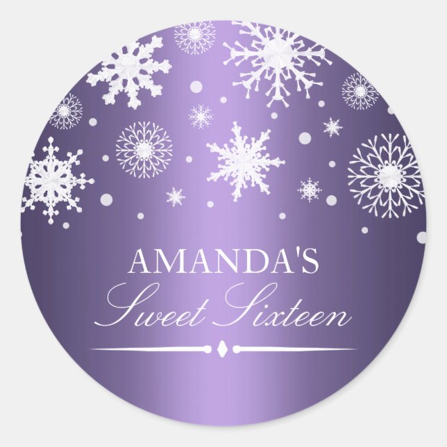 Pegatina Morple Winter Wonderland Sweet 16 (Anverso)
