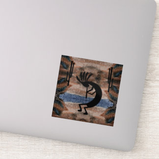 Pegatina Mosaico del desierto del suroeste de Kokopelli