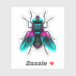 Pegatina Mosca de Casa de Neón