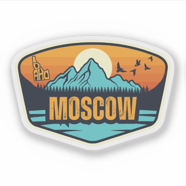 Pegatina Moscú, Idaho (Anverso)