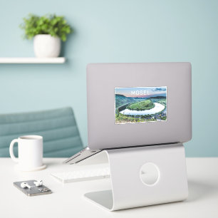 Pegatina Moselle Calmont Loop Bremm Sunset River Souvenir