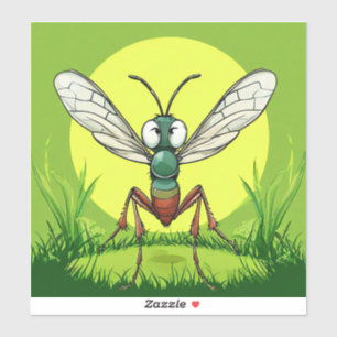Pegatina 🦟 Mosquito de dibujos animados Idea de regalo div