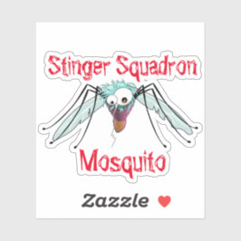 Pegatina Mosquito dibujado a mano