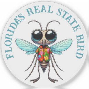 Pegatina Mosquito en camiseta tropical