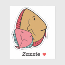 Mostaza y peces rosas