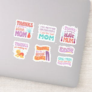 PEGATINA MOTHER'S DAY CUTE QUOTE STICKER SET