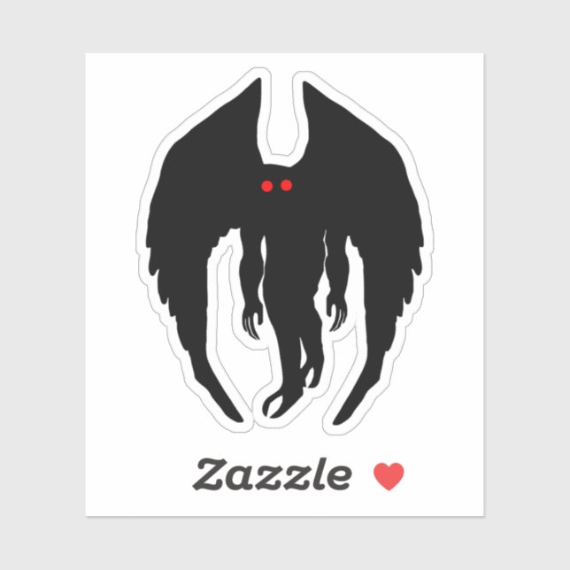 Pegatina Mothman Cryptid (Hoja)